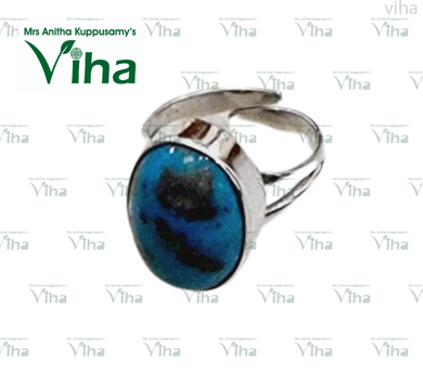 Turquoise Ring Silver Adjustable 6.53 gms