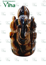 Tiger Eye Ganesh Statue