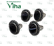 Sulemani Hakik German Silver Ring - Adjustable
