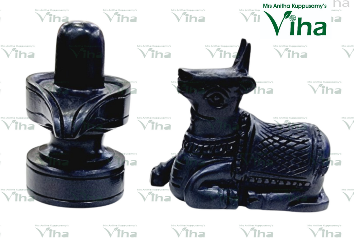 Karungali Wood Shivling Nandi Set 2.5"inches Viha Online