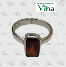 Gomedha Silver Ring Radiant mix Adjustable