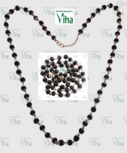 Karungali Wood Copper Capping Mala 8 mm - 54 Beads