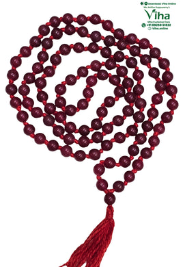 Red Agate (Hakik) Mala 6mm - 108+1 Beads