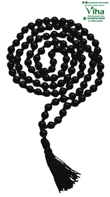 Black Agate (Hakik) Mala 6mm - 108+1 Beads