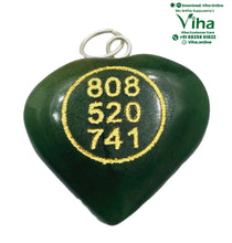 Jade Money Coin Zibu Heart Pendant