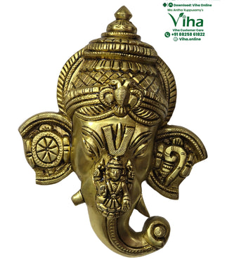 Lakshmi Ganesha Wall Hanging - Brass