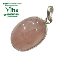 Rose Quartz Pendant Silver