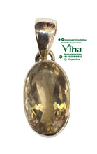 Citrine Pendant Silver - Oval Cut