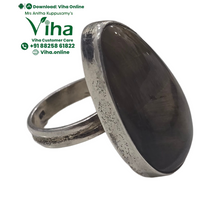 Natural Tiger Eye Stone Unisex Silver Ring - Adjustable