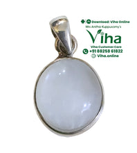 Moon Stone Oval Cut Silver Pendant Natural
