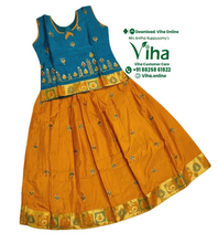 Readymade Pavadai Set With Sleeves / Lehenga Set - 10 to 11 Yrs
