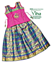 Readymade Pavadai Set With Sleeves / Lehenga Set - 10 to 11 Yrs