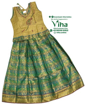 Readymade Pavadai Set With Sleeves / Lehenga Set - 9 to 10 Yrs