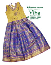 Readymade Pavadai Set With Sleeves / Lehenga Set - 9 to 10 Yrs
