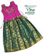 Readymade Pavadai Set With Sleeves / Lehenga Set - 9 to 10 Yrs
