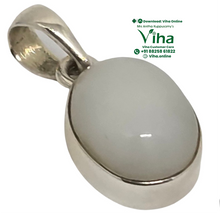 Moon Stone Oval Cut Silver Pendant Natural