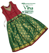 Readymade Pavadai Set With Sleeves / Lehenga Set - 7 to 8 Years