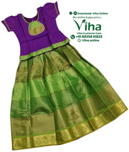 Readymade Pavadai Set With Sleeves / Lehenga Set - 9 to 10 Yrs