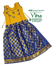 Readymade Pavadai Set With Sleeves / Lehenga Set - 7 to 8 Years