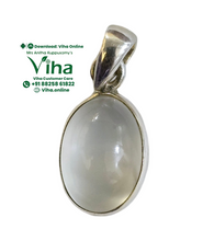 Moon Stone Oval Cut Silver Pendant Natural
