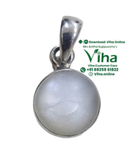 Moon Stone Oval Cut Silver Pendant Natural
