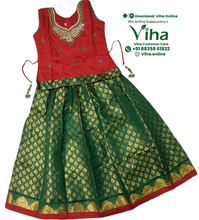 Readymade Pavadai Set With Sleeves / Lehenga Set - 6 to 7 Yrs