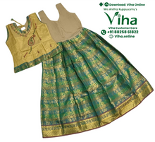 Readymade Pavadai Set With Sleeves / Lehenga Set - 9 to 10 Yrs