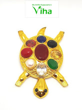 Load image into Gallery viewer, Navaratna Tortoise With Om Plate