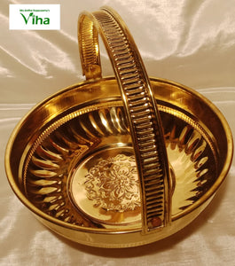 Brass Pooja Flower Basket
