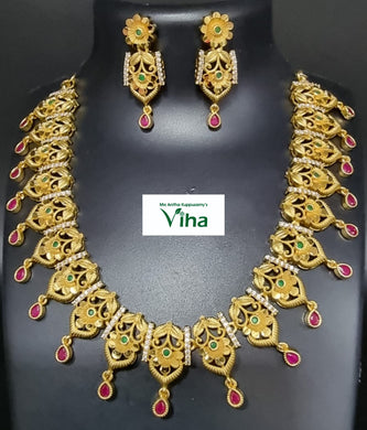 ﻿Aimpon Necklace Set | Impon Necklace  | Panchaloha Necklace | Five Metals Necklace | Panchadhatu Necklace