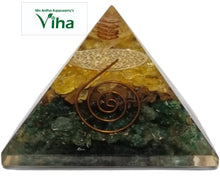 Citrine & Green Aventurine Crystal Pyramid