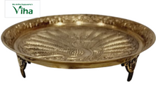 Multi Purpose Peacock Plate - Brass with Stand