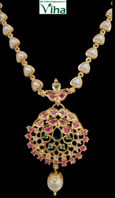 Impon Pendant Pearl Chain | Panchaloha | Impon Jewellery
