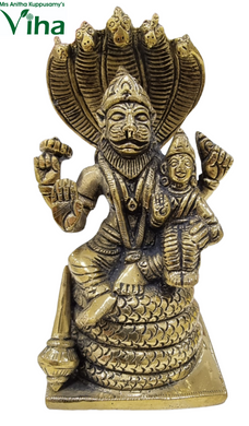 Lakshmi Narasimhar Statue Brass RCC - 5