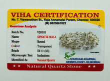 Sphatik Mala With Silver Cappings 8 mm