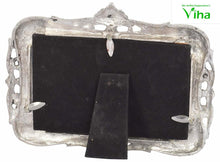 Antique White Metal Dual Photo Frame