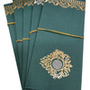 Gift Cover with dark green and gold-toned envelopes and coin inside