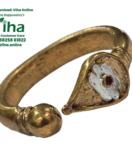 Impon Vel Ring with a teardrop-shaped terminal end