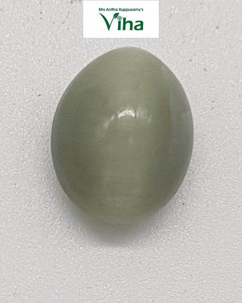 Catseye Stone, light green oval