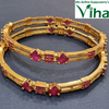 Impon Bangle, circular bracelets with pink stones