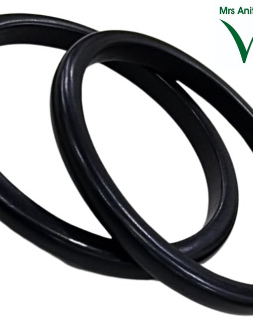 Karungali Wood Bangle - Size 2.12, two black circular rings with smooth, matte surfaces overlapping slightly