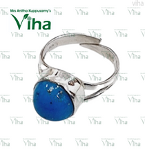 Turquoise Ring Silver Adjustable 4.60 gms