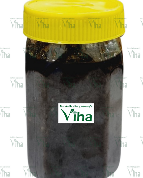 Curry Leaves Rice Mix in a clear plastic jar