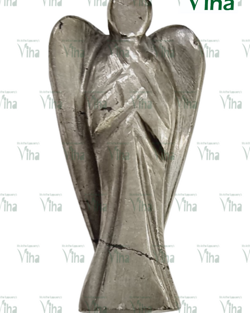 Pyrite Angel, a winged figure with a plain head