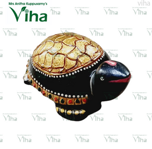 Natural Black Agate Turtle | Tortoise - 170 grams