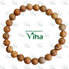 Jasper Bracelet - Natural, brown strand with striped beads