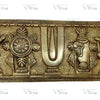 Perumal Wall Hanger, raised embossed religious symbols