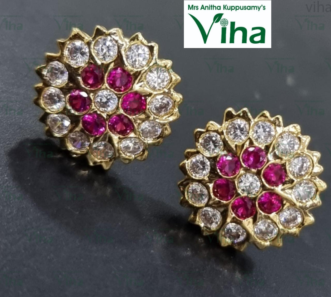 Impon Studs | Code: ST - 001 |  Panchaloha Jewellery