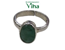 Emerald Silver Finger Ring Natural - 2.88 Ct