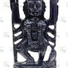 Karungali Kali Amman, multi-armed figure carved in black karungali wood with arms raised on both sides